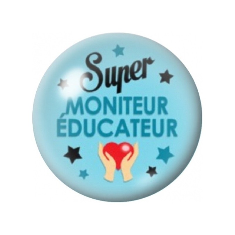 Cabochon en Verre Illustré Super Moniteur Éducateur 12 à 25mm