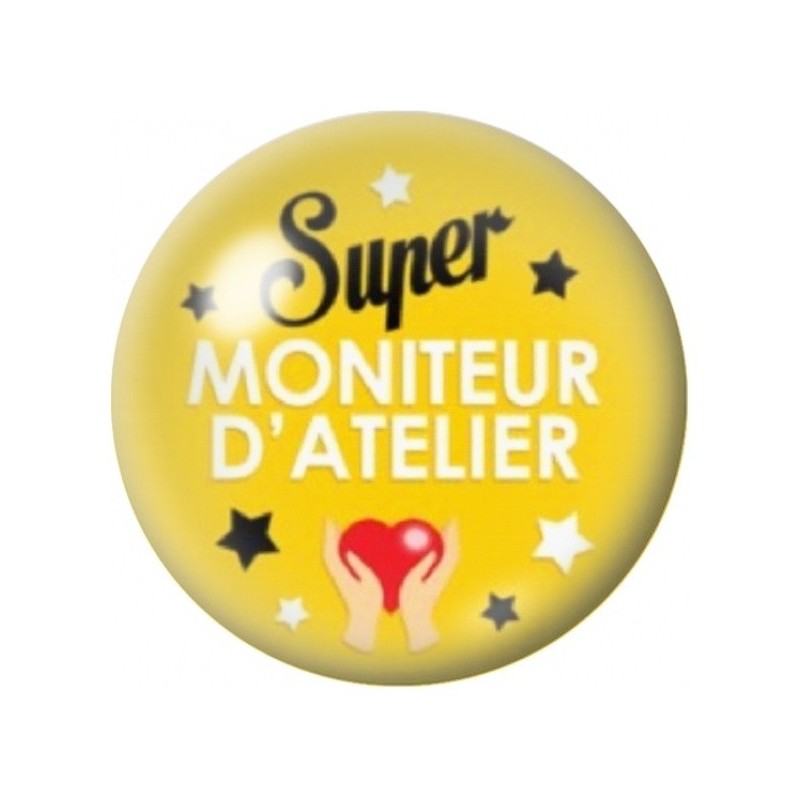 Cabochon en Verre Illustré Super Moniteur d'Atelier 12 à 25mm