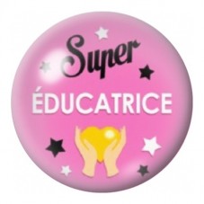 Cabochon en Verre Illustré Super Éducatrice 12 à 25mm pour la Création de Bijoux Fantaisie - DIY