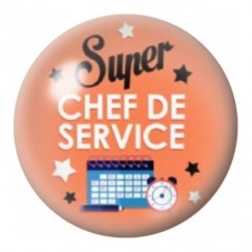 Cabochon en Verre Illustré Super Chef de Service 12 à 25mm pour la Création de Bijoux Fantaisie - DIY
