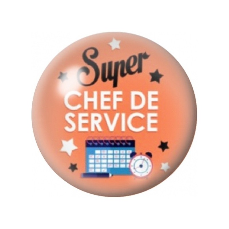 Cabochon en Verre Illustré Super Chef de Service 12 à 25mm