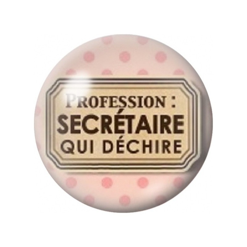 Cabochon en Verre Illustré Profession Secrétaire qui Déchire 12 à 25mm
