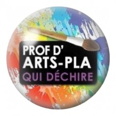 Cabochon en Verre Illustré Prof d'Arts Plastiques qui Déchire 12 à 25mm pour la Création de Bijoux Fantaisie - DIY