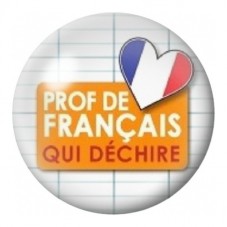 Cabochon en Verre Illustré Prof de Français qui Déchire 12 à 25mm pour la Création de Bijoux Fantaisie - DIY