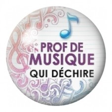 Cabochon en Verre Illustré Prof de Musique qui Déchire 12 à 25mm pour la Création de Bijoux Fantaisie - DIY