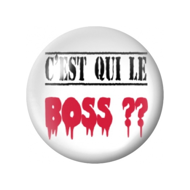 Cabochon en Verre Illustré C'est Qui le Boss 12 à 25mm