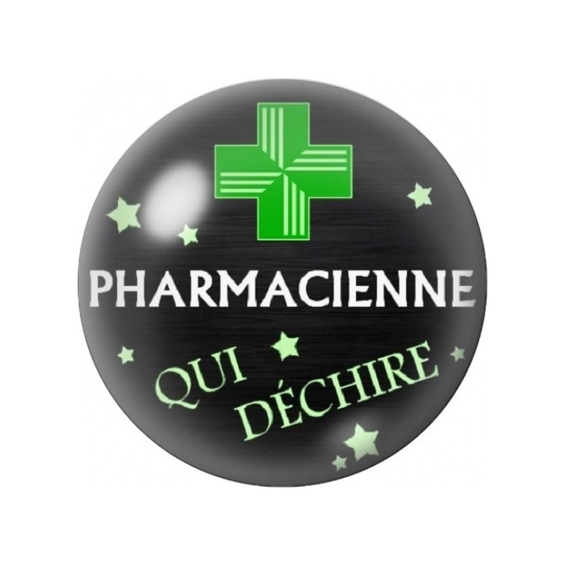 Cabochon en Verre Illustré Pharmacienne qui Déchire 12 à 25mm