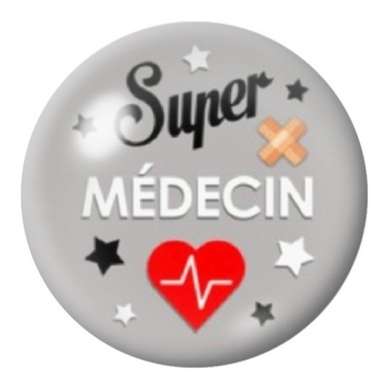 Cabochon en Verre Illustré Super Médecin 12 à 25mm