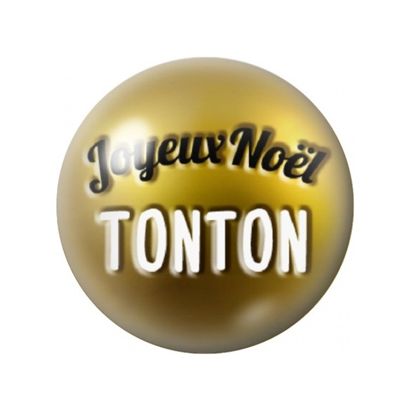 Cabochon en Verre Illustré Joyeux Noël Tonton 12 à 25mm