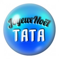 Cabochon en Verre Illustré Joyeux Noël Tata 12 à 25mm pour la Création de Bijoux Fantaisie - DIY