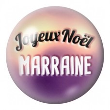 Cabochon en Verre Illustré Joyeux Noël Marraine 12 à 25mm pour la Création de Bijoux Fantaisie - DIY
