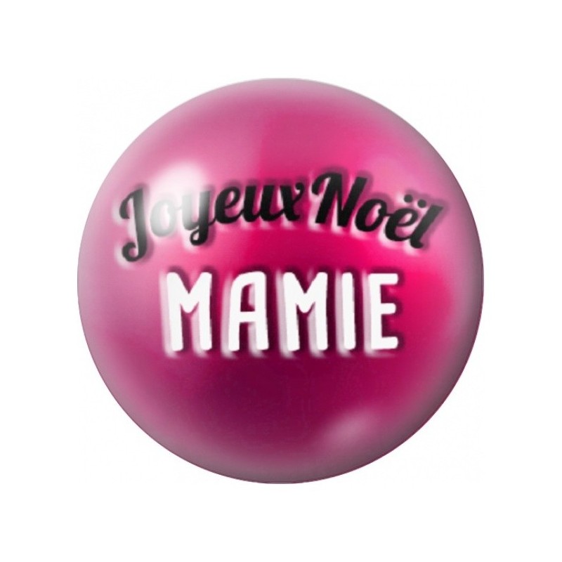 Cabochon en Verre Illustré Joyeux Noël Mamie 12 à 25mm