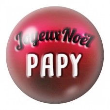 Cabochon en Verre Illustré Joyeux Noël Papy 12 à 25mm pour la Création de Bijoux Fantaisie - DIY