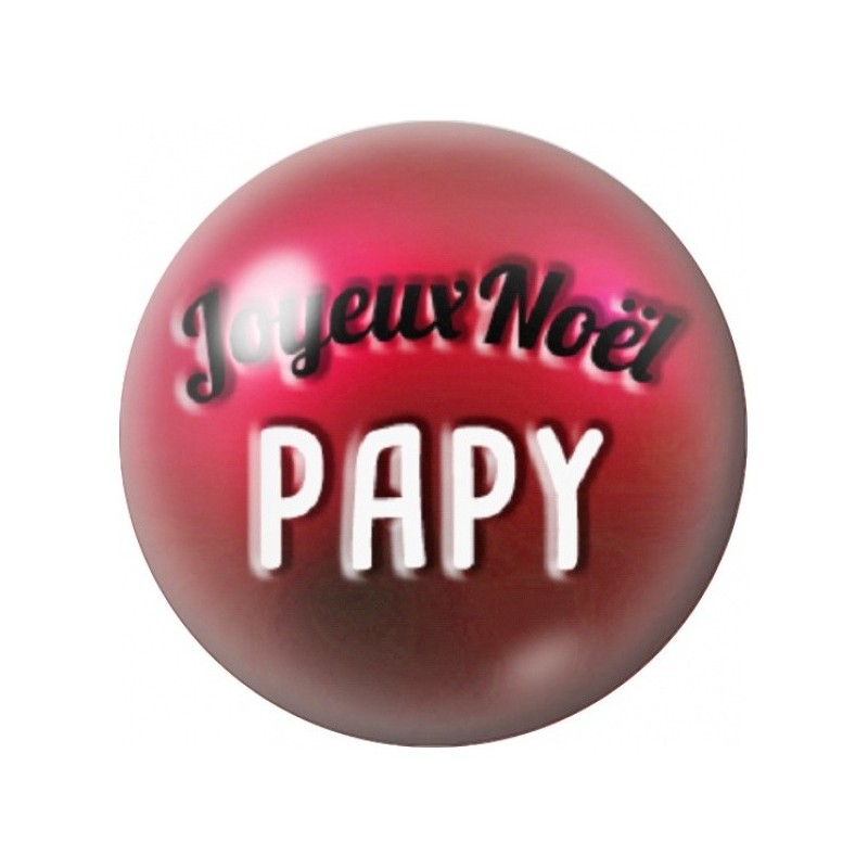 Cabochon en Verre Illustré Joyeux Noël Papy 12 à 25mm