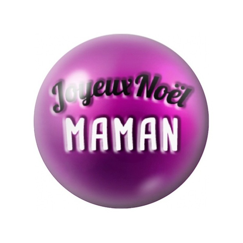 Cabochon en Verre Illustré Joyeux Noël Maman 12 à 25mm