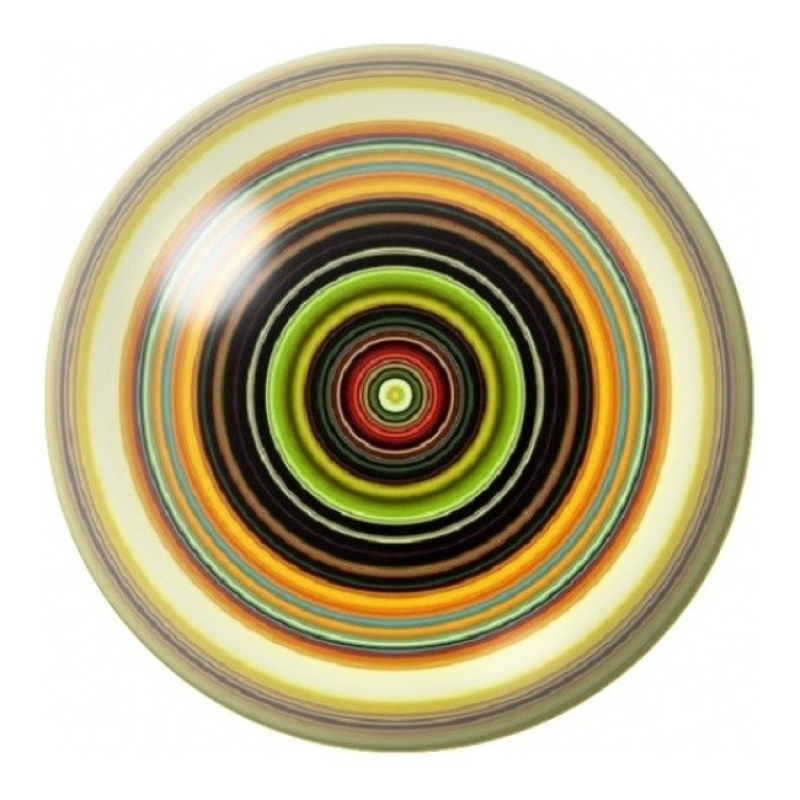 Cabochon en Verre Illustré Cercles Vert et Or 12 à 25mm