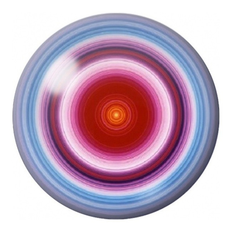 Cabochon en Verre Illustré Cercles Rouge et Bleu 12 à 25mm