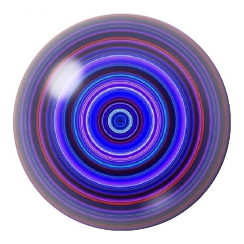 Cabochon en Verre Illustré Spirale Bleue et Violette 12 à 25mm
