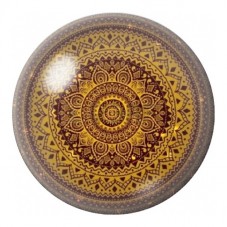 Cabochon en Verre Illustré Mandala Gravé Bronze 12 à 25mm pour la Création de Bijoux Fantaisie - DIY