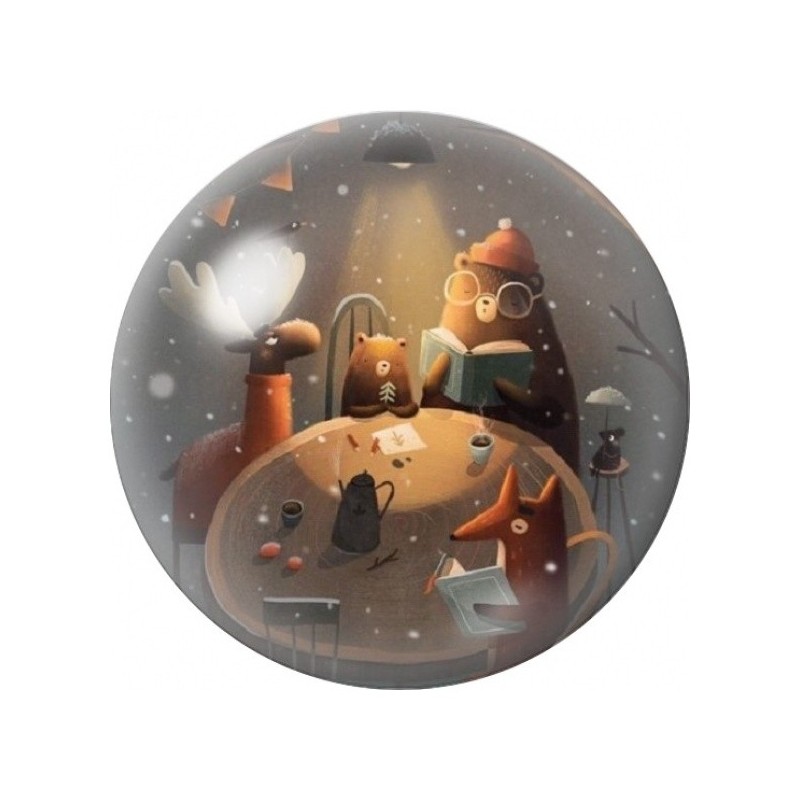 Cabochon en Verre Illustré Village des Animaux de la Forêt 12 à 25mm