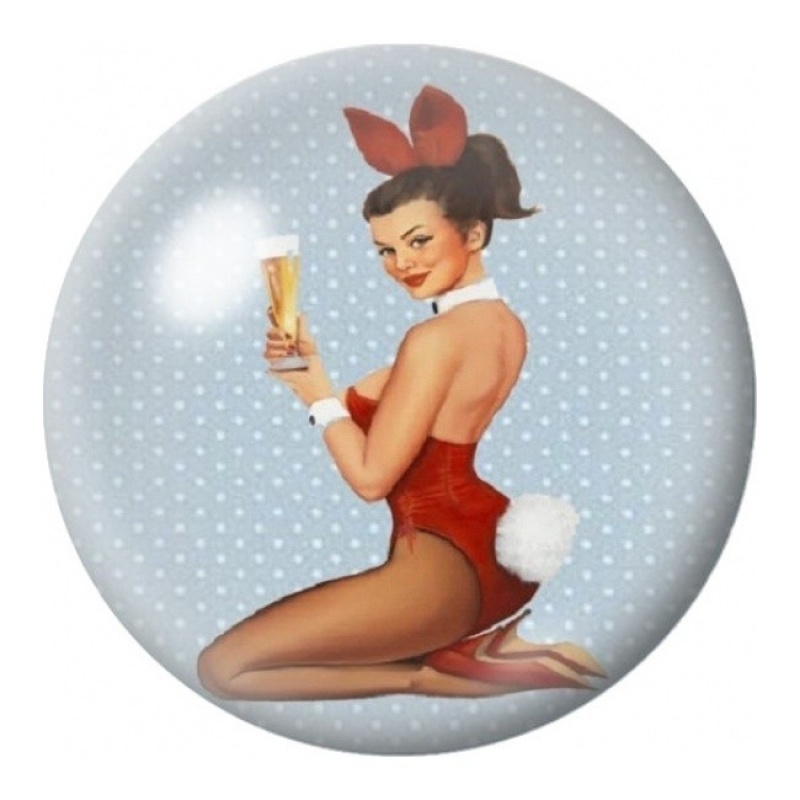 Cabochon en Verre Illustré Pin-up au Cocktail 12 à 25mm