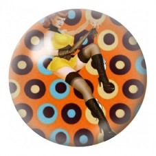 Cabochon en Verre Illustré Pin-up Guitariste Rock 12 à 25mm pour la Création de Bijoux Fantaisie - DIY