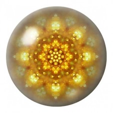 Cabochon en Verre Illustré Mandala Lumière Dorée 12 à 25mm pour la Création de Bijoux Fantaisie - DIY