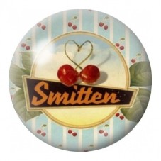 Cabochon en Verre Illustré Cerises Smitten Rétro 12 à 25mm pour la Création de Bijoux Fantaisie - DIY