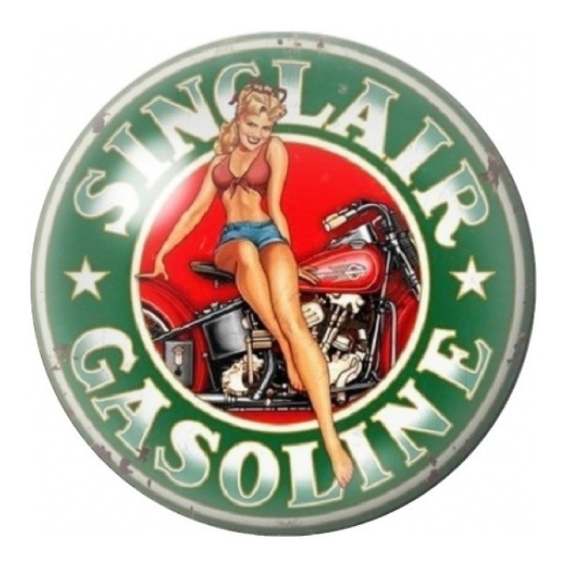Cabochon en Verre Illustré Pin-up Sinclair Gasoline 12 à 25mm
