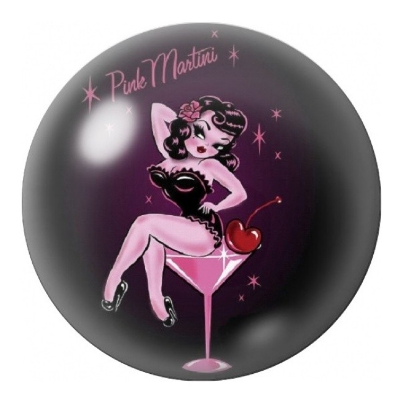 Cabochon en Verre Illustré Pin-up Pink Martini 12 à 25mm