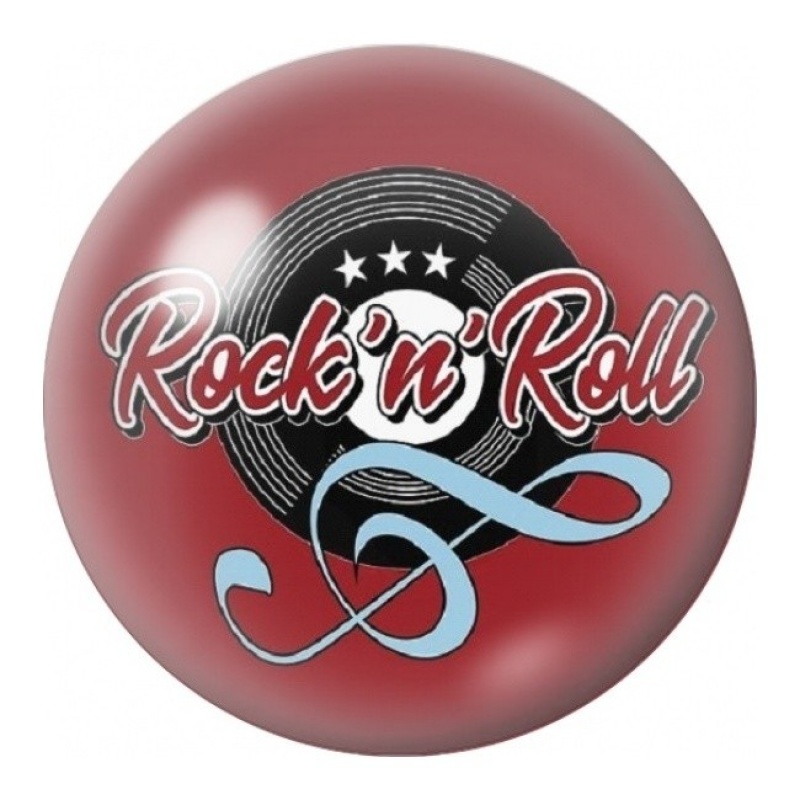Cabochon en Verre Illustré Logo Rock'n'Roll 12 à 25mm