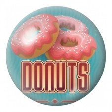 Cabochon en Verre Illustré Donuts Roses Rétro 12 à 25mm pour la Création de Bijoux Fantaisie - DIY