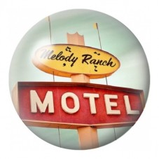 Cabochon en Verre Illustré Motel Melody Ranch 12 à 25mm pour la Création de Bijoux Fantaisie - DIY