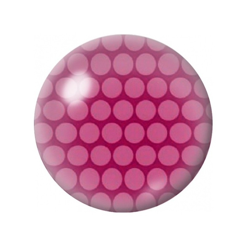 Cabochon en Verre Illustré Pois Roses Ton sur Ton 12 à 25mm