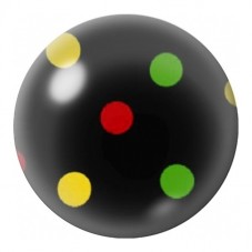 Cabochon en Verre Illustré Pois Colorés sur Noir 12 à 25mm pour la Création de Bijoux Fantaisie - DIY