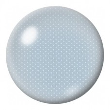 Cabochon en Verre Illustré Micro-Pois Blancs sur Bleu Gris 12 à 25mm pour la Création de Bijoux Fantaisie - DIY