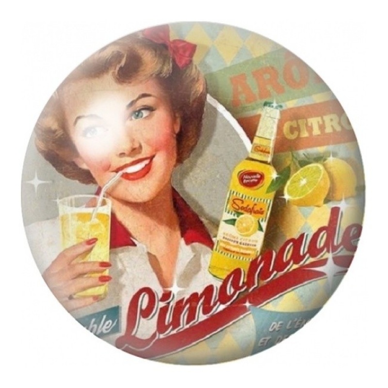 Cabochon en Verre Illustré Publicité Limonade Pin-up 12 à 25mm
