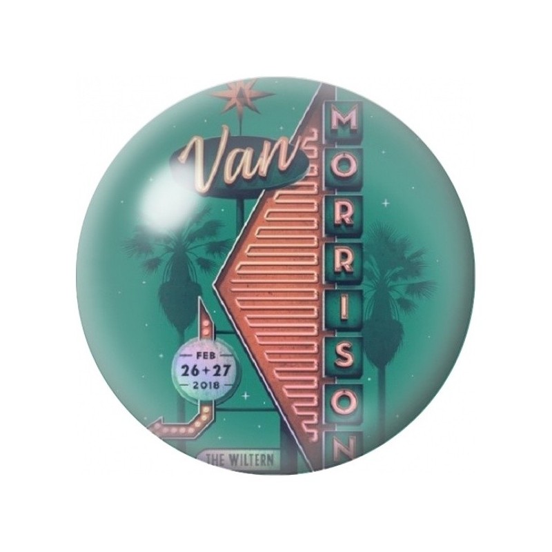 Cabochon en Verre Illustré Enseigne Van's Morrison 12 à 25mm