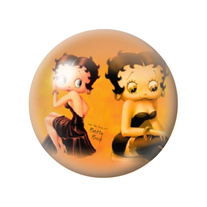 Cabochon en Verre Illustré Duo Betty Boop 12 à 25mm