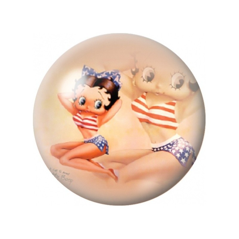 Cabochon en Verre Illustré Betty Boop en Maillot Marin 12 à 25mm