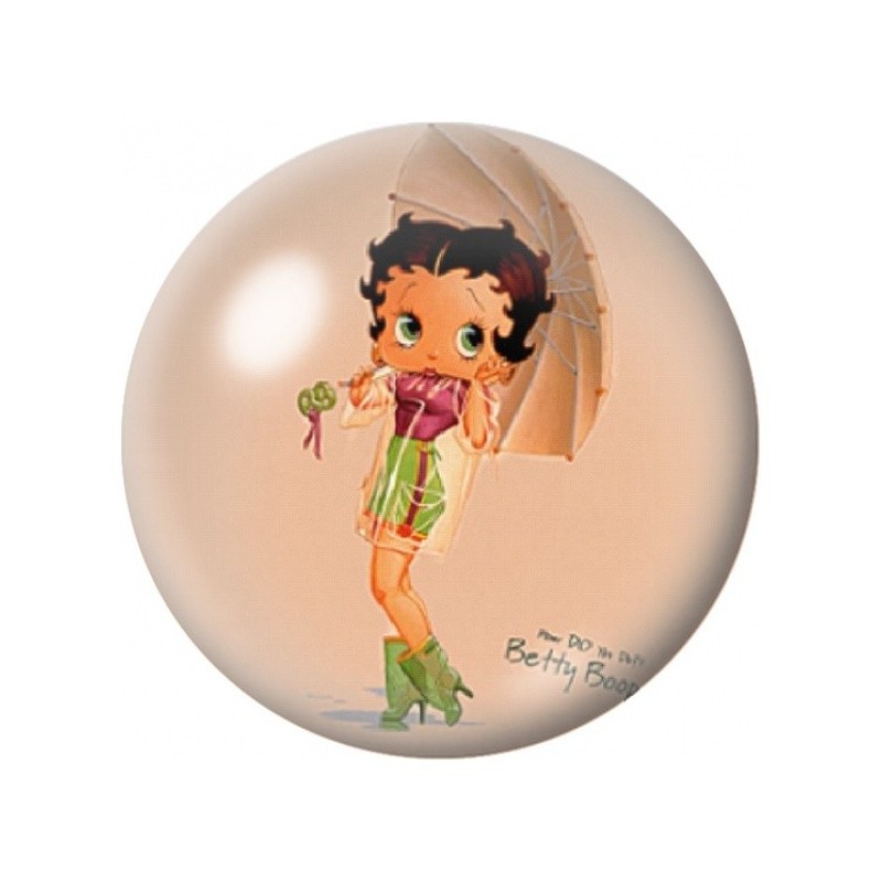 Cabochon en Verre Illustré Betty Boop à l'Ombrelle 12 à 25mm