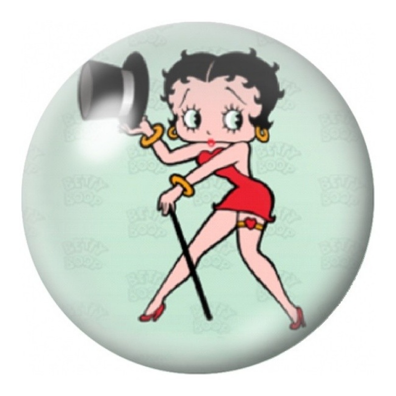 Cabochon en Verre Illustré Betty Boop Chanteuse de Cabaret 12 à 25mm