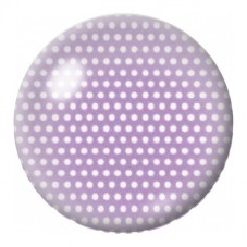 Cabochon en Verre Illustré Micro-Pois Blancs sur Mauve 12 à 25mm pour la Création de Bijoux Fantaisie - DIY