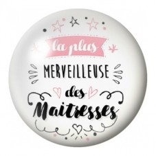 Cabochon en Verre Illustré La Plus Merveilleuse des Maîtresses 12 à 25mm pour la Création de Bijoux Fantaisie - DIY