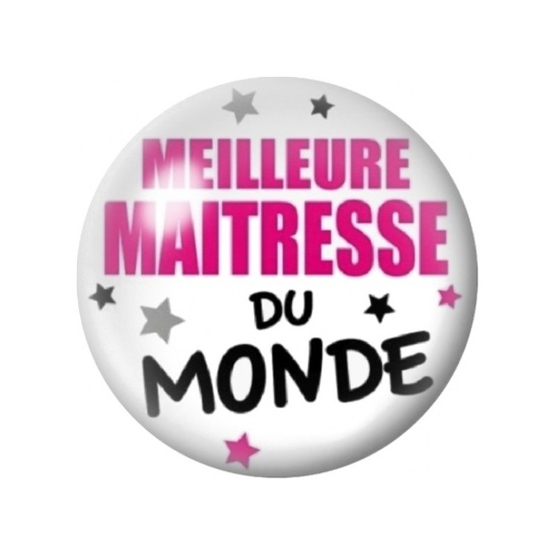Cabochon en Verre Illustré Meilleure Maîtresse du Monde 12 à 25mm