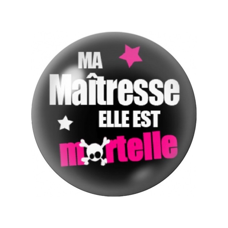 Cabochon en Verre Illustré Ma Maîtresse est Mortelle 12 à 25mm