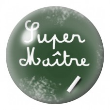Cabochon en Verre Illustré Super Maître sur Tableau Vert 12 à 25mm pour la Création de Bijoux Fantaisie - DIY