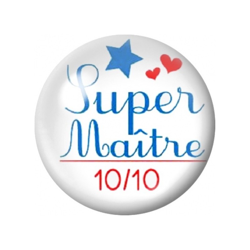 Cabochon en Verre Illustré Super Maître 10 sur 10 aux Étoiles 12 à 25mm