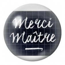Cabochon en Verre Illustré Merci Maître sur Tableau Noir 12 à 25mm pour la Création de Bijoux Fantaisie - DIY