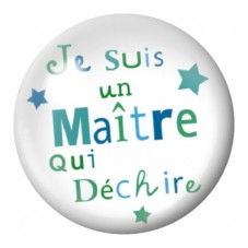 Cabochon en Verre Illustré Maître qui Déchire en Turquoise 12 à 25mm pour la Création de Bijoux Fantaisie - DIY